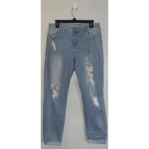 Resfeber Los Angeles Collection Boyfriend Jeans Womens Size 14 Skinny Distress
